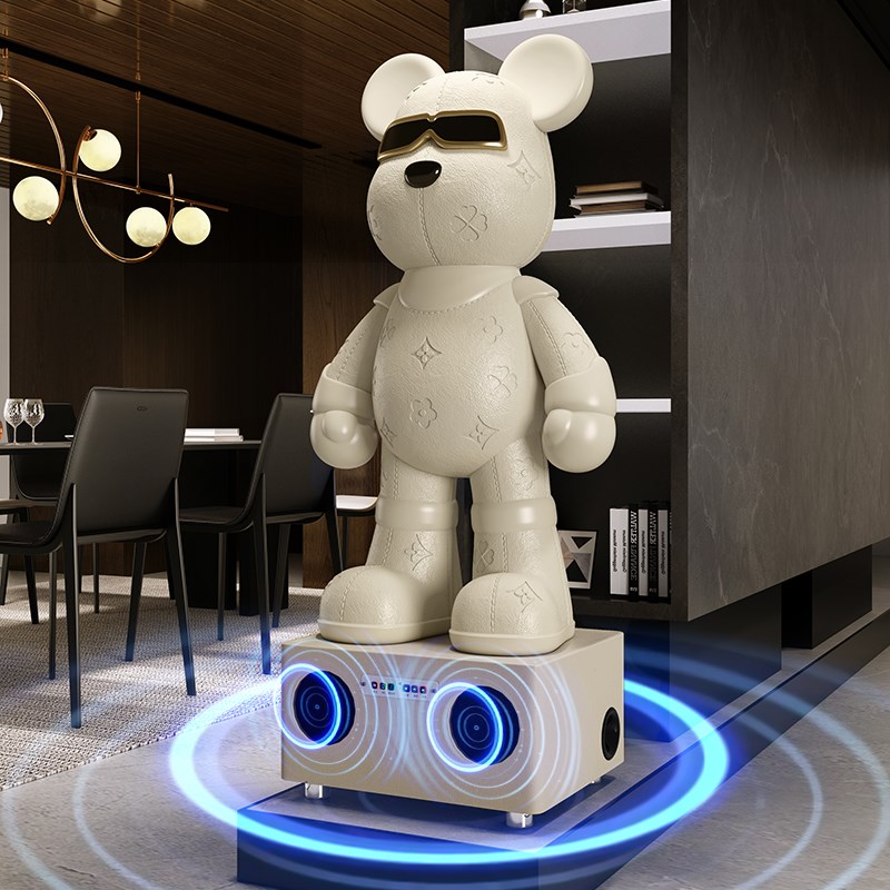 2025新款暴力熊大型落地客厅电视柜旁摆件K歌音箱乔迁送礼轻奢