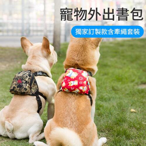 宠物自背包泰迪牵引绳背包狗书包小型犬便携外出包柴犬柯基潮流包