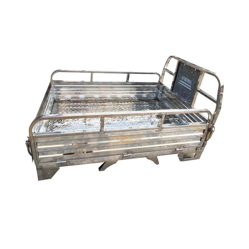 不锈钢汽油三轮摩托车电动三轮车车斗车帮加厚车厢耐腐蚀自卸翻斗