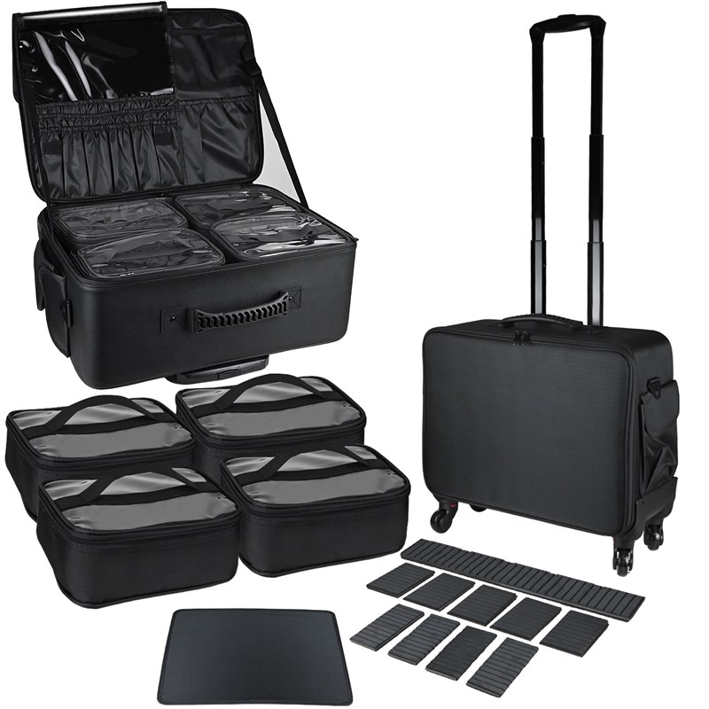 跟妆师拉杆化妆箱化妆包大容量收纳箱行李箱美甲纹绣工具箱