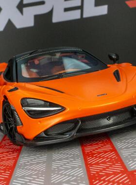 彩珀68281仿真唛凯仑765LT合金车模摆件超跑声光可开门儿童玩具车