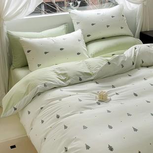 小清新全棉纯棉被套单件150x200x230被罩学生宿舍1.5单人夏季 被单