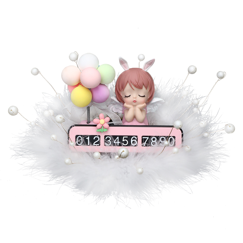 汽车电话号码摆件女神款挪车牌可爱临时停车牌创意个性移车卡
