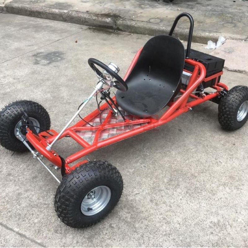 DIY电动四轮卡丁车配件车架转向差速轴传动后桥电机半轴双碟刹