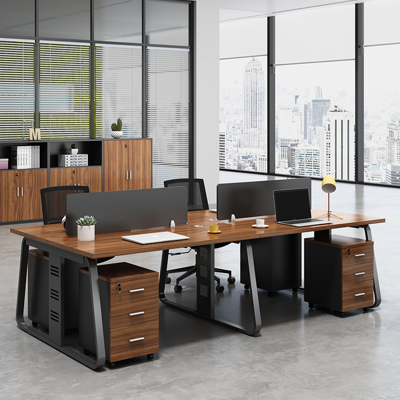 办公室职员办公桌椅组合简约z四人位双人员工办公桌子职员桌卡座