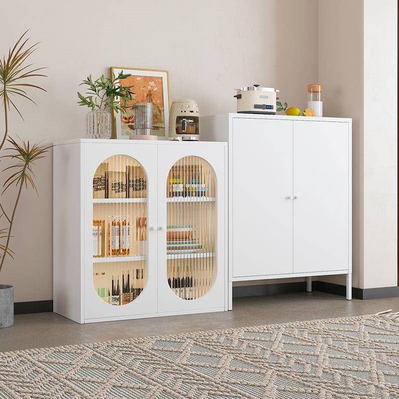 家用钢制收柜纳厨房微波炉储897物餐皮边柜茶水铁铁Y柜艺客厅置物