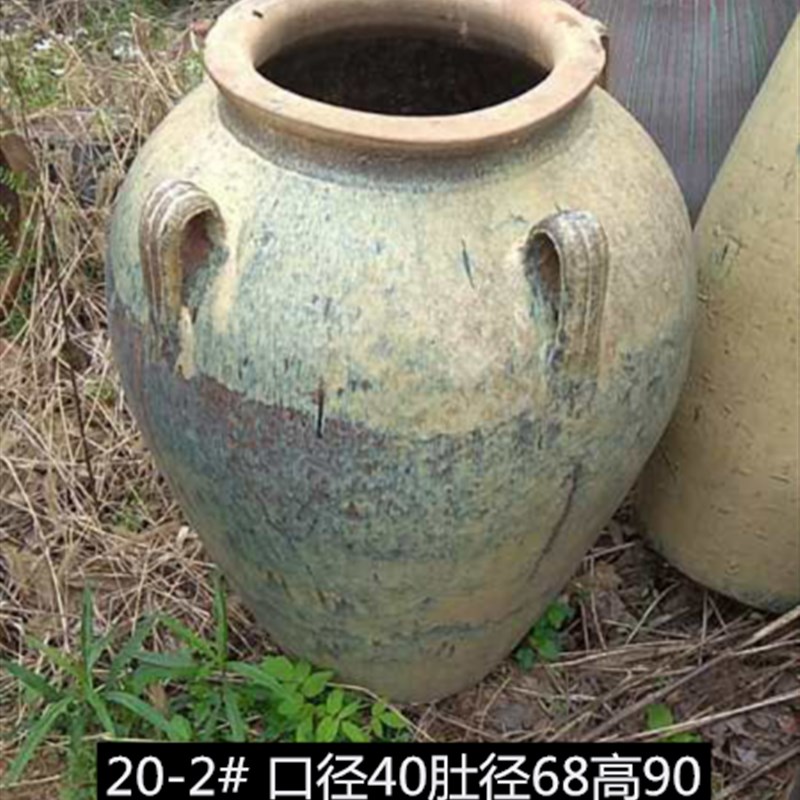 粗陶罐园林庭院造景陶p瓷花瓶陶罐花盆坛子罐子Q陶土花盆土陶罐20