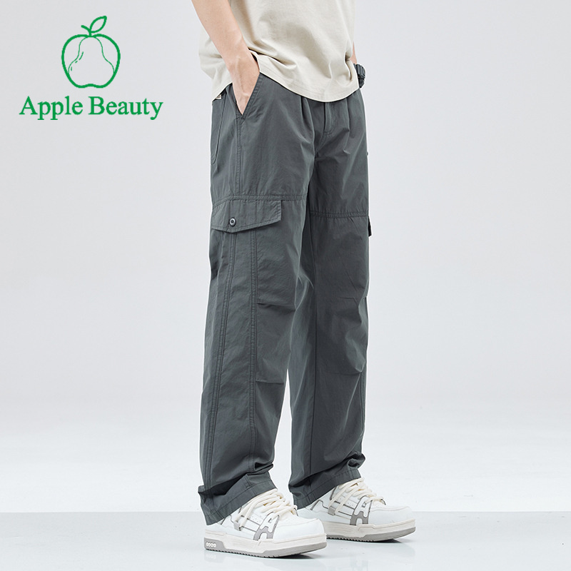 美式复古工装裤子男士2024新款春