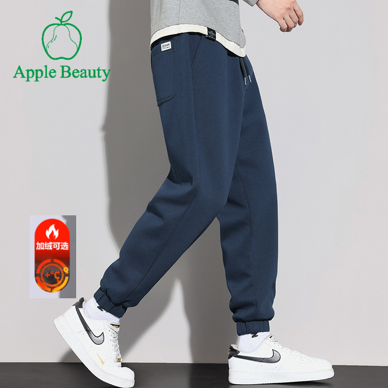 高品质热力绒男士加绒卫裤2025新