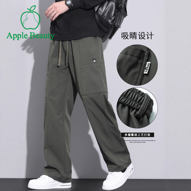 美式潮牌工装裤子男宽松直筒伞兵