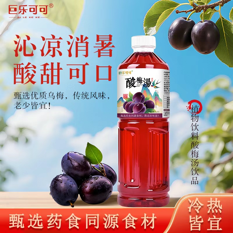陈皮山楂乌梅酸梅汤1.25L*2大瓶装甄选清爽解腻老味道饮料便携装