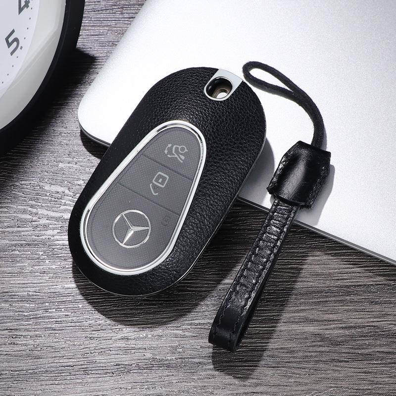 适用于24款奔驰E300L钥匙套新C级GLC300L扣S级壳c260迈巴赫车皮包