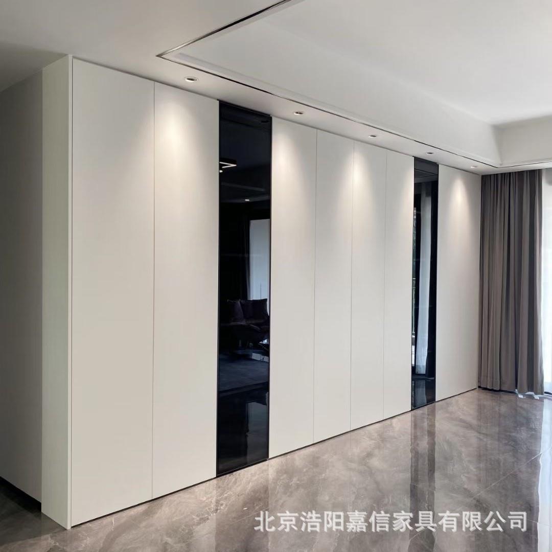 北京全屋哑光门板衣柜一门到顶现代简约生态板门板木质收纳柜
