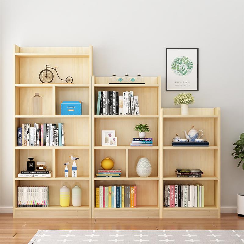 实木书柜全松木落地置物架经济型儿童收纳柜小学生省空间简易书架