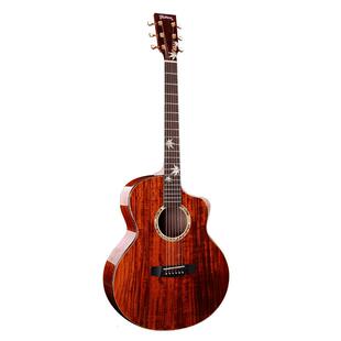 楚门吉他2.0面单板民谣木吉他DC35TF35加振电箱回忆100041寸36寸