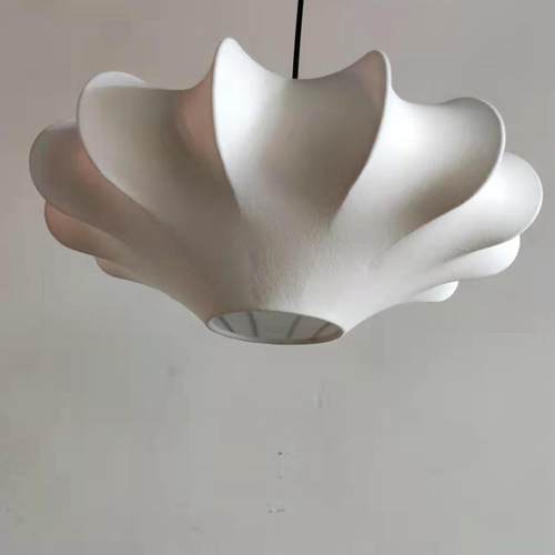 简约北欧现代LOFT客厅楼梯餐厅吧台设计感创意蚕丝布艺灯饰