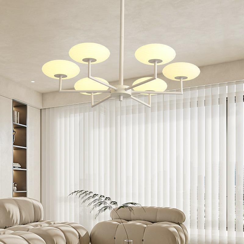 客厅吊灯2025年新款法式轻奢现代简约奶油风主灯贝壳纹理主卧室灯