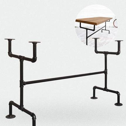 工业风管道水管书桌腿支架管道装饰创意复古个性桌腿loft茶几腿
