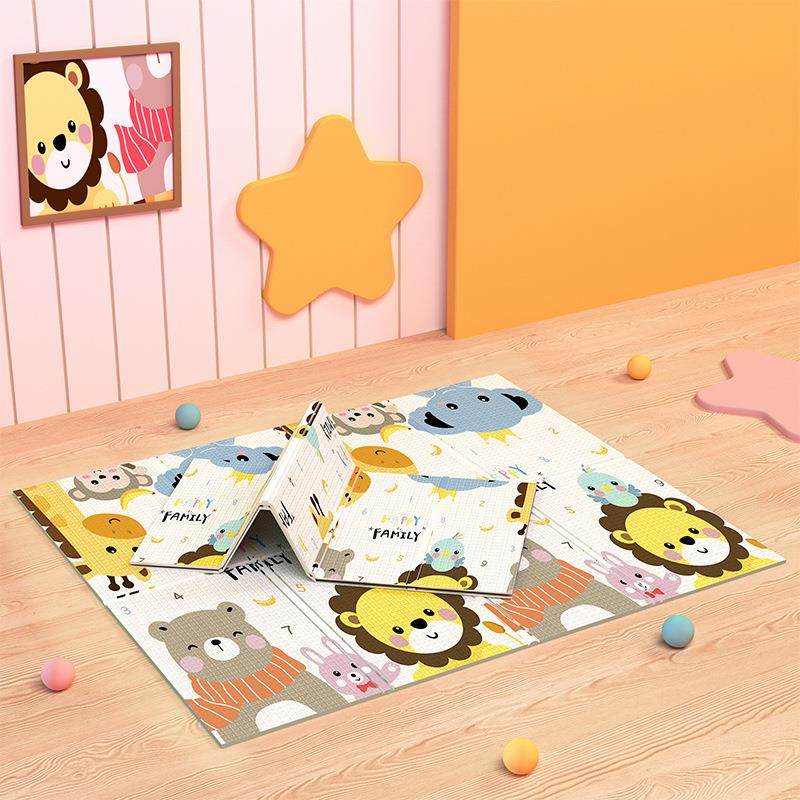 新款宝宝爬行垫卡通动物双面图案加厚折叠婴儿游戏垫婴儿爬爬垫