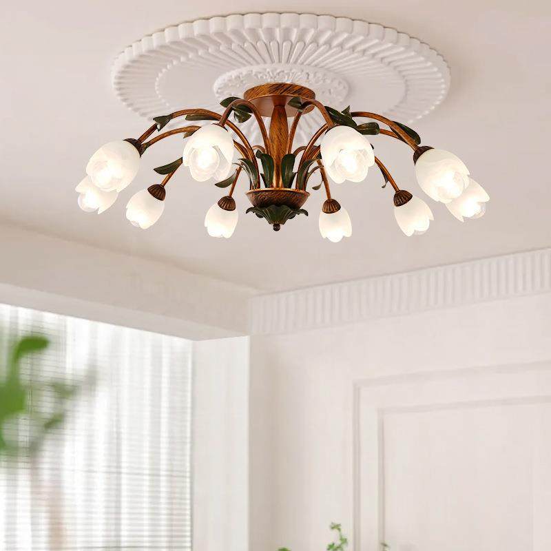 美式复古吸顶灯现代简约欧式客厅灯法式田园创意花朵卧室餐厅灯具,鲜花速递/花卉仿真/绿植园艺,割草机/草坪机,淘宝优惠券,粉丝福利购,淘宝优惠卷