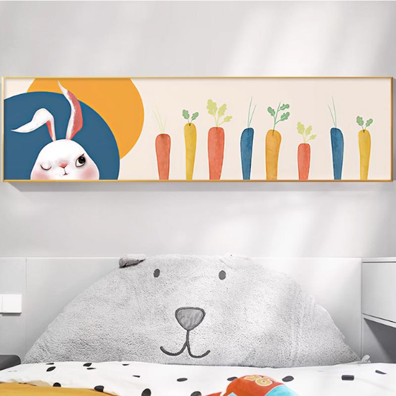 儿童房床头墙面装饰画女孩房间卧室挂画男孩男童女童布置卡通壁画