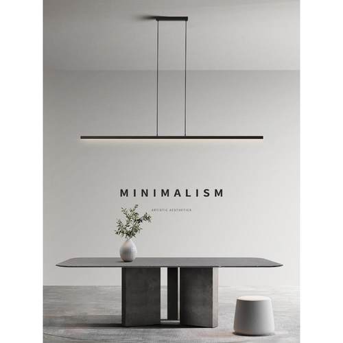 设计师餐厅吊灯简约现代一字长条餐桌吧台灯极简网红前台办公室灯