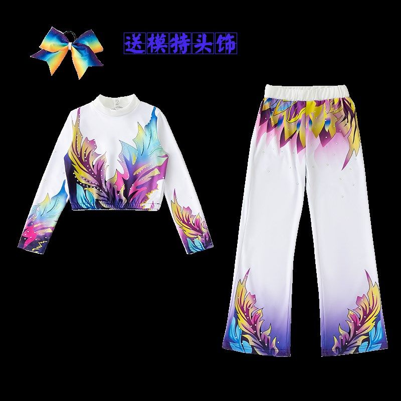 健美操服装团体套装健身体操演出服男女竞技比赛服啦啦队舞蹈成人