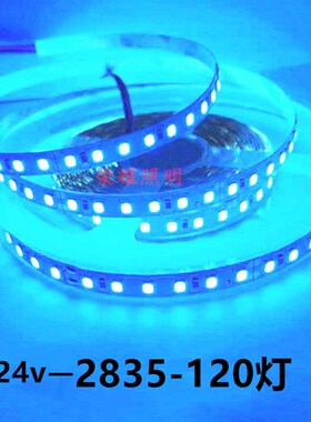 led12v24V高亮防水冰蓝海洋蓝淡蓝浅蓝色湖蓝光LED灯带窄版软灯条