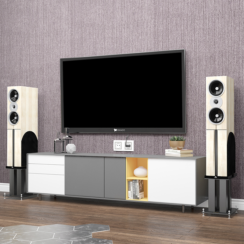 音箱脚架音响支架书架桌面家庭影院影音室舞台全金属铁环绕落地架