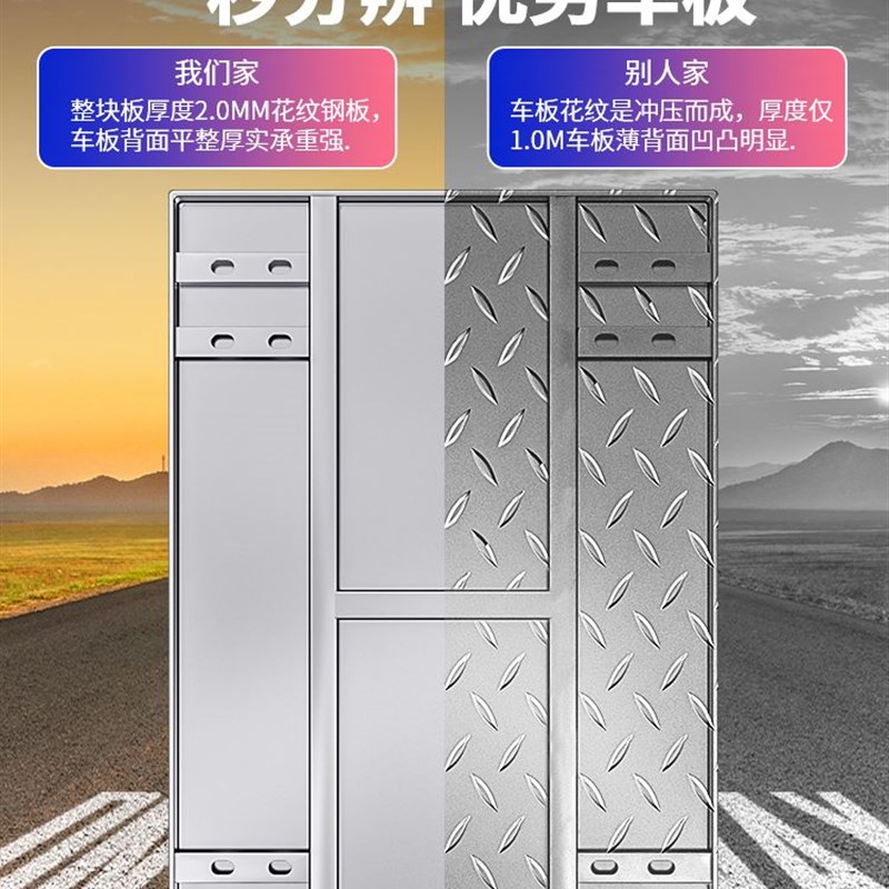加厚钢板车平板车推货车静音折叠手D推车搬运车拉货车四轮推车可