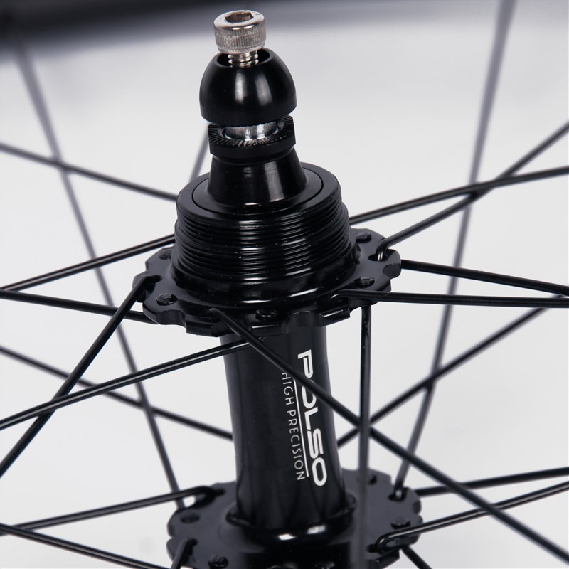 死飞竞速轮碳纤维50mmt自编轮组 polso花鼓24/24孔