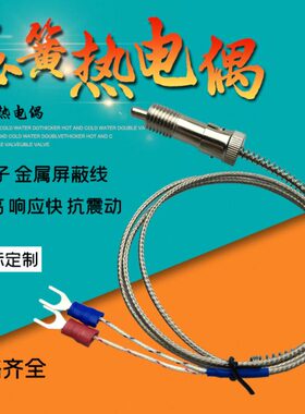 0式M压簧型E热电偶K型屏蔽线/-2NWR温度传感器T热电偶偶0 12压簧1
