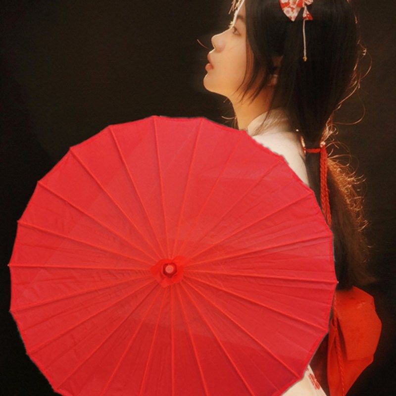 复古伞拍照红f色素面伞纯白色青城山下白素贞舞蹈伞绸布油纸伞包,家居饰品,工艺伞,淘宝优惠券,粉丝福利购,淘宝优惠卷