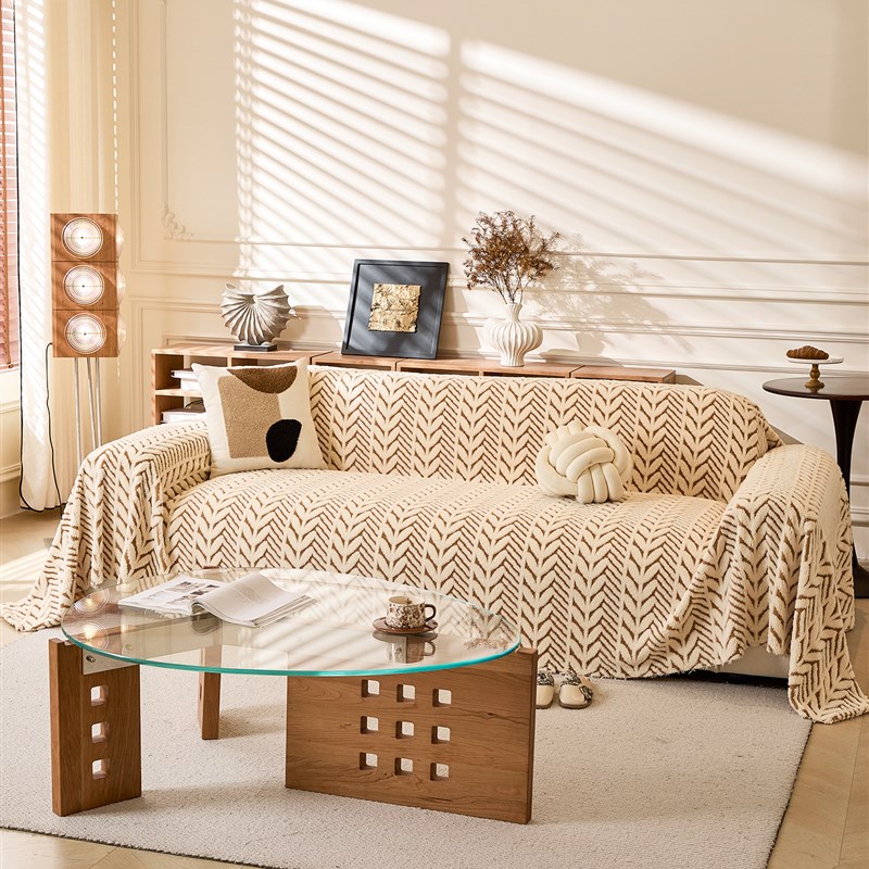 一整张全b盖舒棉绒沙发巾2025新款懒人防滑客厅沙发盖布罩巾防猫