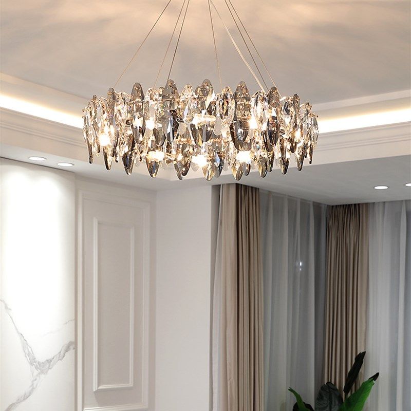 客厅吊灯轻e奢水晶大厅主灯2022年新款现代大气卧室餐厅灯具成套,家装灯饰光源,客厅吊灯,淘宝优惠券,粉丝福利购,淘宝优惠卷