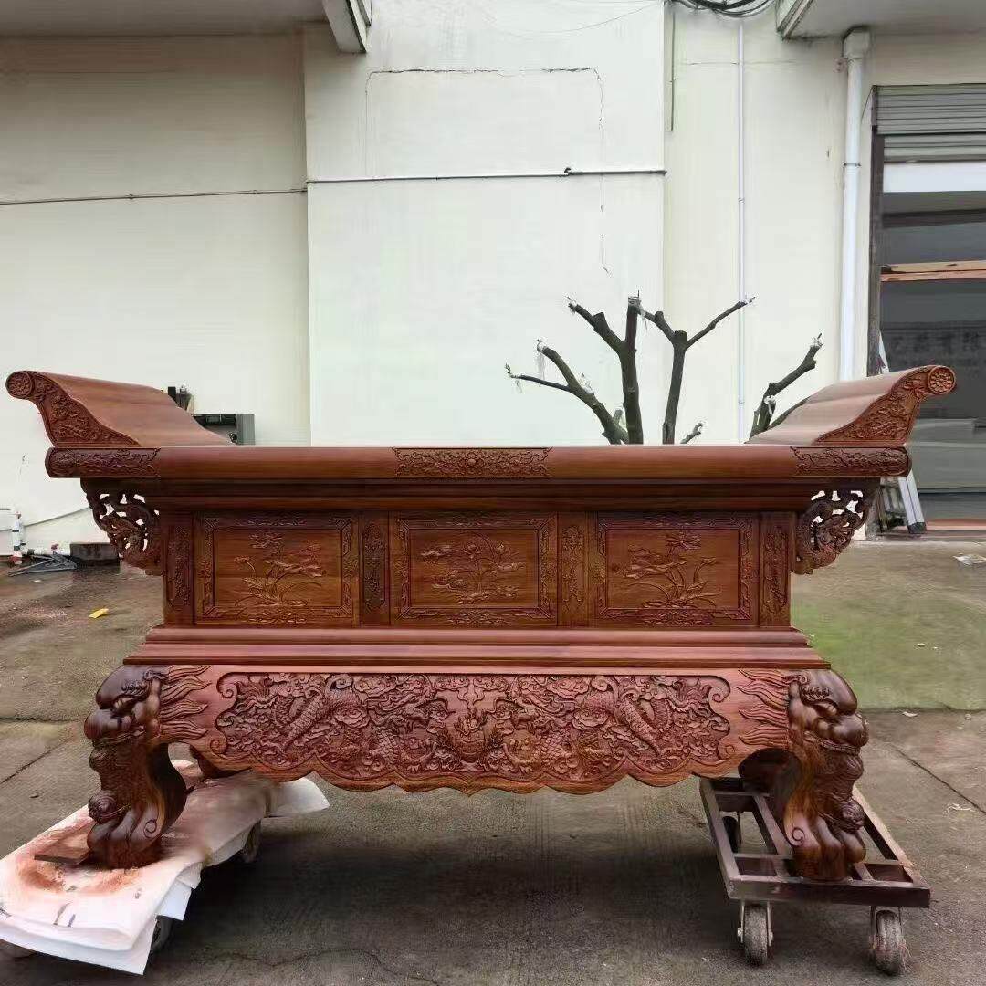 定制实木菠萝格神台供桌景区佛堂宗祠寺庙道观音中式条案供奉香案