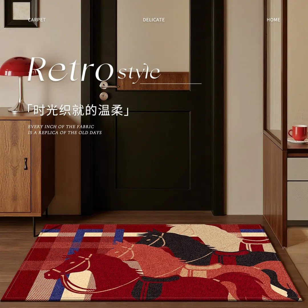 【下单立减30】马年中古风比利时绒地垫入户门垫耐脏防滑脚垫,居家布艺,入户地垫,淘宝优惠券,粉丝福利购,淘宝优惠卷