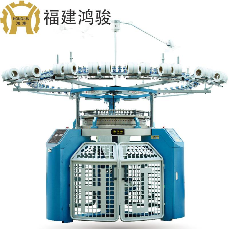 高速单面针织大圆机生产汗布，朱地网眼布