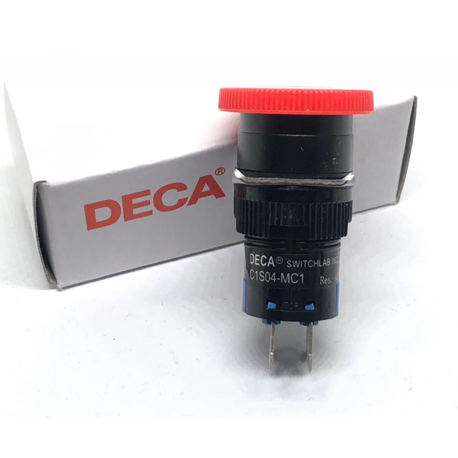 台湾DECA进联C1S04-MC1急停开关按钮双路6脚2开2常闭开孔16MM