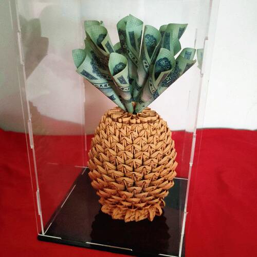 纯手工折叠金菠萝工艺术品全新一分钱1分钱300张装饰摆设摆件礼品