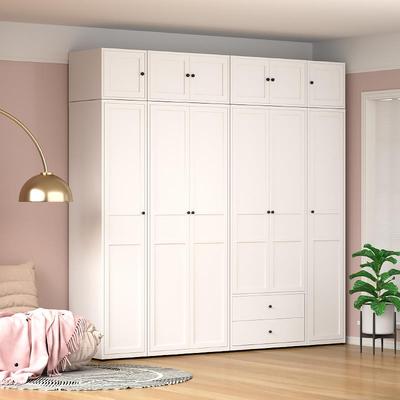 简易金属大衣柜卧室铁艺组合衣柜家用压型抽屉储物柜收纳钢制衣柜