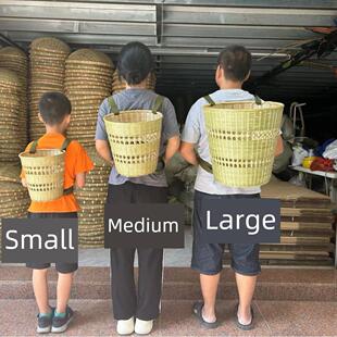 云贵四川农村竹背筐家用竹编背篓儿童小孩买菜道具竹子背篼夹背