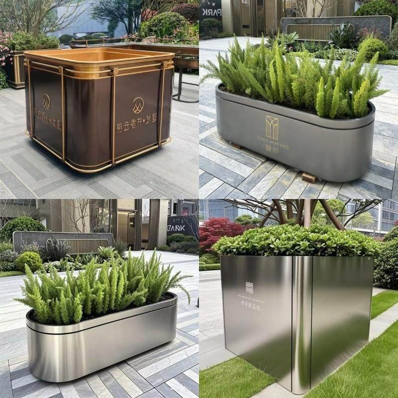 户外不锈钢大型花箱组合商业街风景区景观花社区坛庭院造景花槽定,商业/办公家具,花坛/花箱,淘宝优惠券,粉丝福利购,淘宝优惠卷