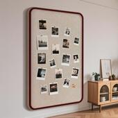 带框毛毡板照片墙背景板自粘毛毡墙贴幼儿园墙面拍立得软木留言板