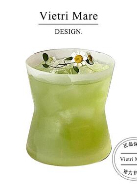 Vietri Mare玻璃杯创意磨砂小众咖啡杯家用喝水杯拿铁杯子丨丘尔