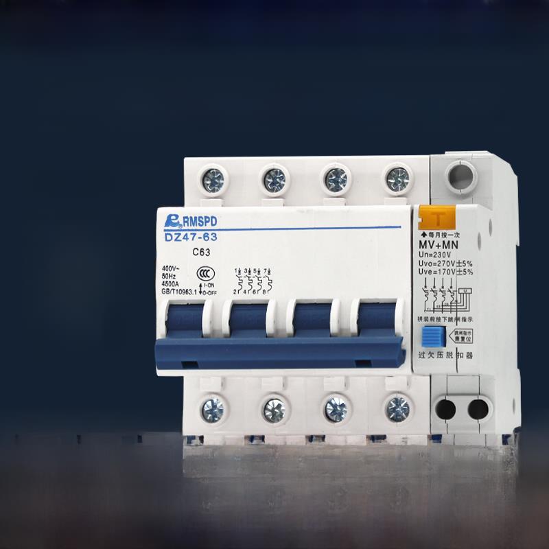 上海人民三相四线过压欠压保护器380V 63A欠压过压释放开关