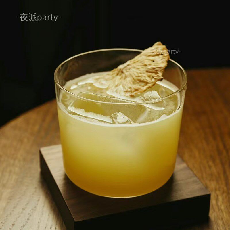 日式水晶玻璃杯鸡尾酒杯冰美式拿铁咖啡杯调酒杯威士忌杯古典水杯