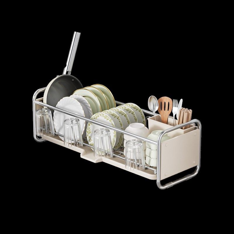 不锈钢碗碟收纳架厨房夹缝水槽置物架超窄边沥水篮放碗盘碗筷碗架