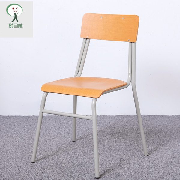 悦目林 员工培训会议椅学生辅导补习凳学校课椅食堂宿舍靠背椅子