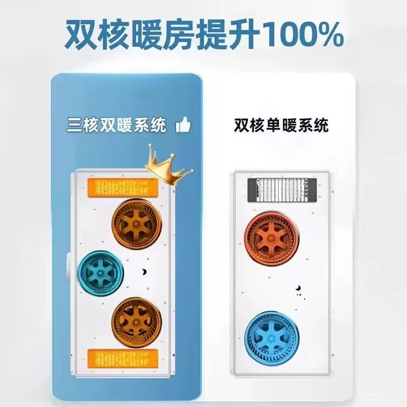 雷仕暖浴霸集成吊顶排气扇照明五合一体灯风暖浴室卫生间取暖风机